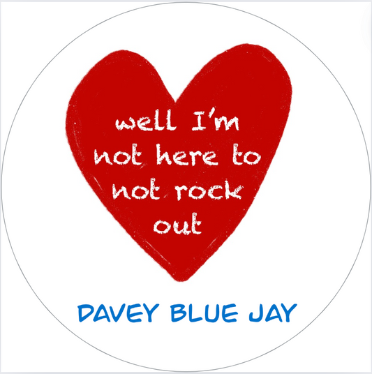 Davey Blue Jay Circle Stickers - 3 Pack